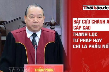 BẮT CỰU CHÁNH ÁN CẤP CAO: THANH LỌC TƯ PHÁP HAY CHỈ LÀ PHẦN NỔI?