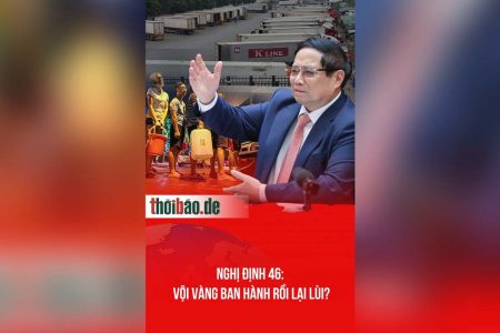 NGHỊ ĐỊNH 46: VỘI VÀNG BAN HÀNH RỒI LẠI LÙI?