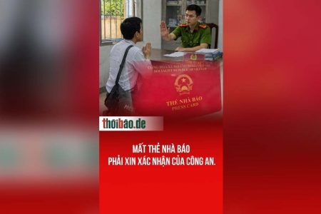 Mất thẻ Nhà báo phải xin xác nhận của Công An.