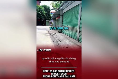 Hơn 109.000 doanh nghiệp bị quét sạch trong bốn tháng đầu năm.