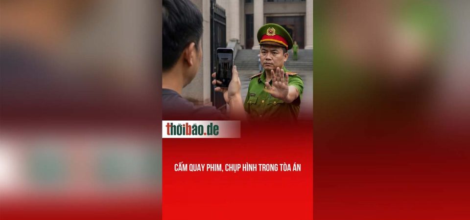 Cấm quay phim, chụp hình trong tòa án