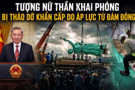 Tượng Nữ thần Khai phóng bị tháo dỡ khẩn cấp do áp lực từ đám đông