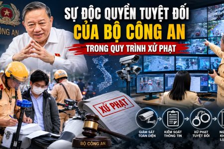 Sự độc quyền tuyệt đối của Bộ Công an trong quy trình xử phạt