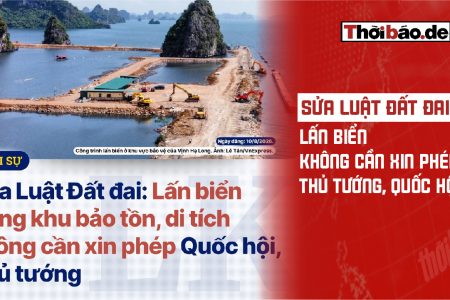 Sửa luật đất đai: Lấn biển – Không cần xin phép Thủ Tướng, Quốc hội
