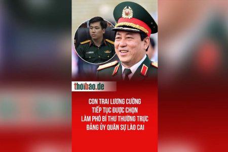 Con trai Lương Cường tiếp tục được chọn làm phó bí thư thường trực đảng ủy quân sự Lào Cai