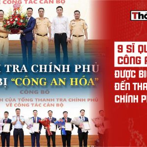 9 sĩ quan Công an được biệt phái đến thanh tra chính phủ