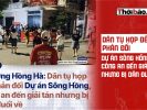 Dân tụ họp để phản đối dự án sông Hồng, công an đến giải tán nhưng bị dân đuổi về