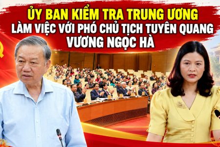 Ủy ban kiểm tra trung ương làm việc với phó chủ tịch Tuyên Quang Vương Ngọc Hà